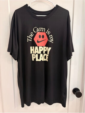 Nike "The Gym is My Happy Place" Dri-FIT Workout T-Shirt – Men's XXL